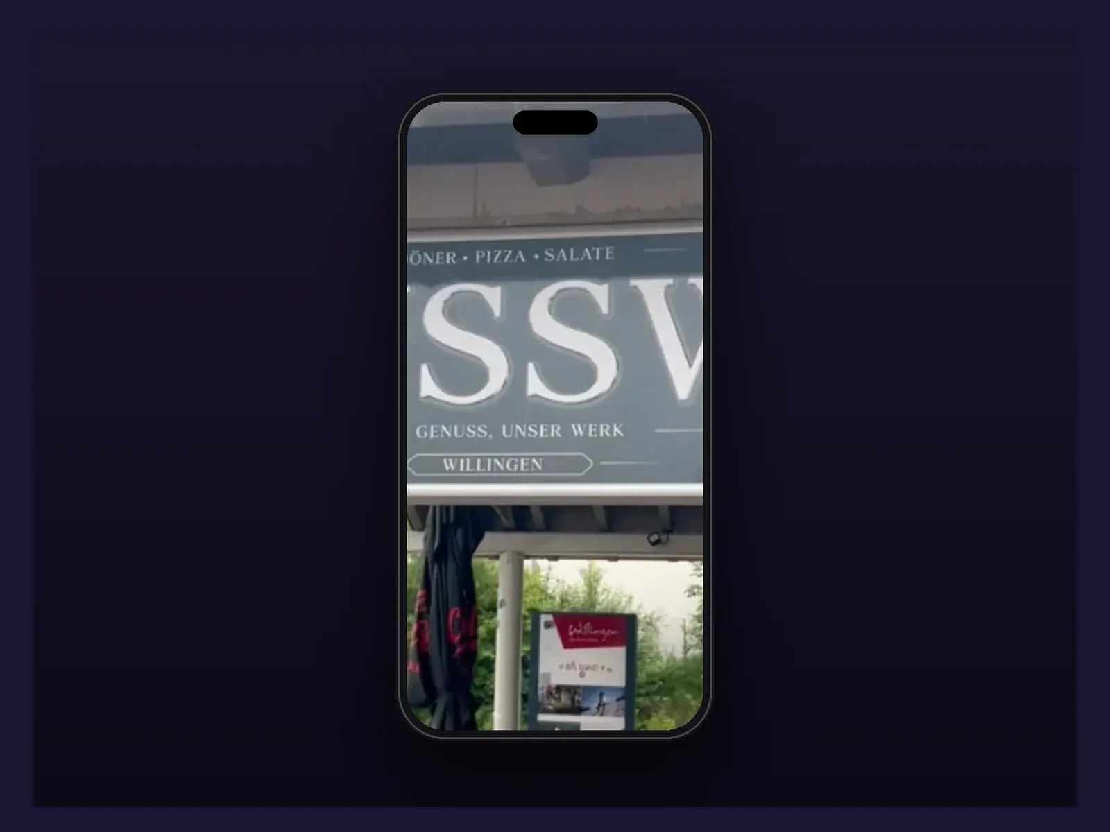 Karte auf dem Smartphone